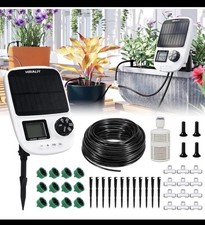 Solar Drip Irrigation System with Timer, Programmable Automatic Plant Watering E