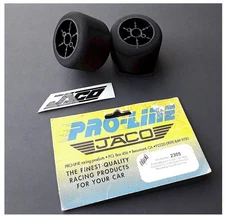 Vintage RC Pan Car Rear Mounted Foam Tires +Wheels Pro-Line JACO 1/12 1.40" 2305