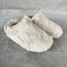 Nike Calm Mule SE Womens Sandals Size 5 Natural Fuzzy Slippers Fur Slip On NEW