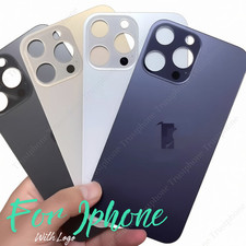 Back Glass replacement With Logo For iPhone16 11 12 13 14 15 16 17 XS Rear Cover