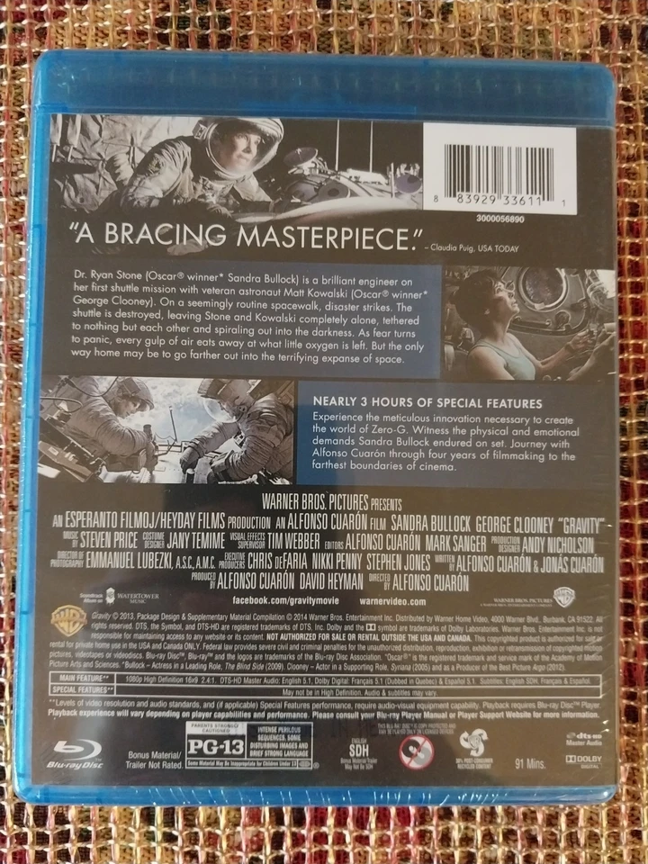 GRAVITY (Blu-ray, 2013) NEW, Sealed - Image 2 of 2