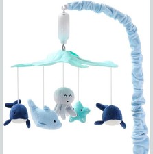 The Peanutshell Crib Mobile with 12 Lullabies, Ocean Baby Nautical