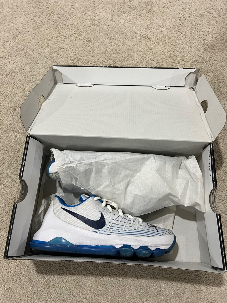 Kevin Durant Signed Auto Nike KD8 Grey White Shoes JSA 768867-019
