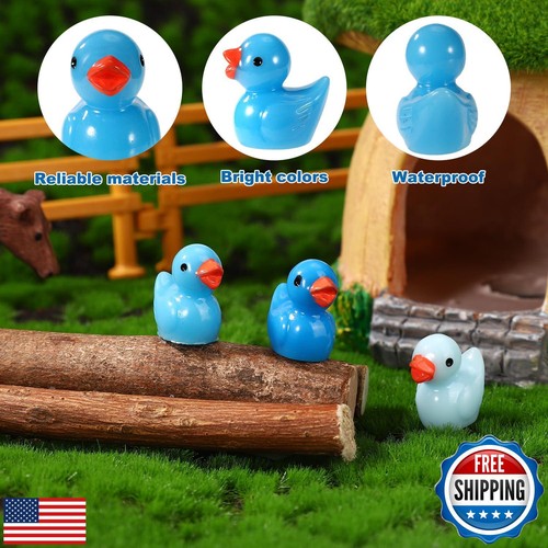 120 Pcs Blue Theme Mini Resin Ducks, Cute Tiny Ducks Decoration Miniature Duc - Picture 4 of 5