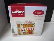 St Nicholas Square Christmas Village Disney Pluto's Pet Shop NIB!