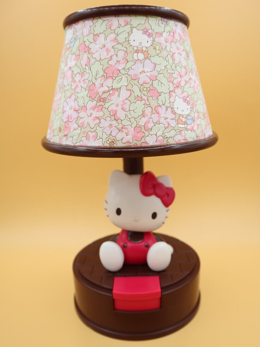 平成レトロ・新品✨Sanrio Hello Kitty 1998年インテリア３点 Sanrio Hello Kitty Retro Interior Light Flower Pattern Shade Japan