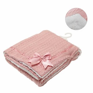 dusky pink baby blanket