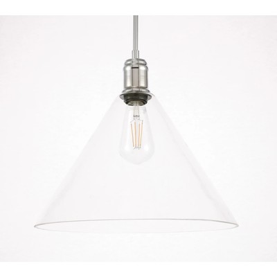 Elegant Lighting LD6228 Hugh 1 Light 14''W Pendant - Chrome