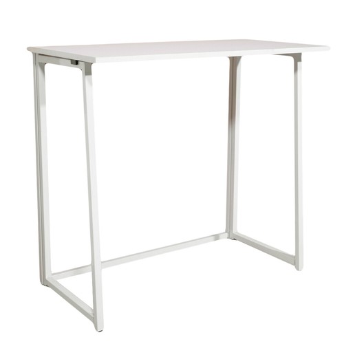 Folding Small Desk Home Office Desk Laptop Study Writing Table White 31.5 inch - Picture 5 of 7