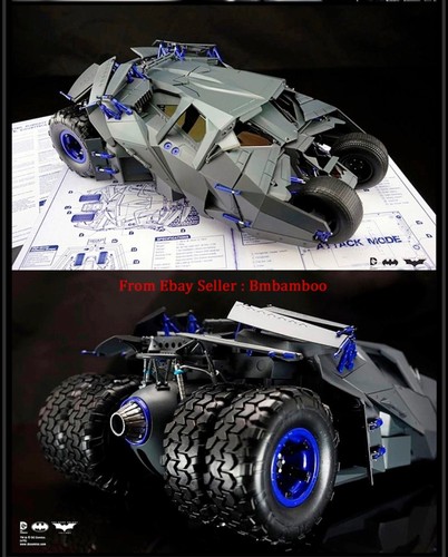 Soap Studio 1/12 Batmobile Batman Fahrzeug grau + Batman Actionfigur + Plattform - Bild 1 von 5