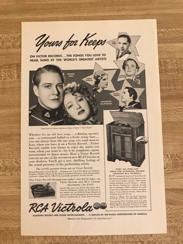 1938 National Geographic Magazine RCA Victrola Ad - Picture 2 of 2