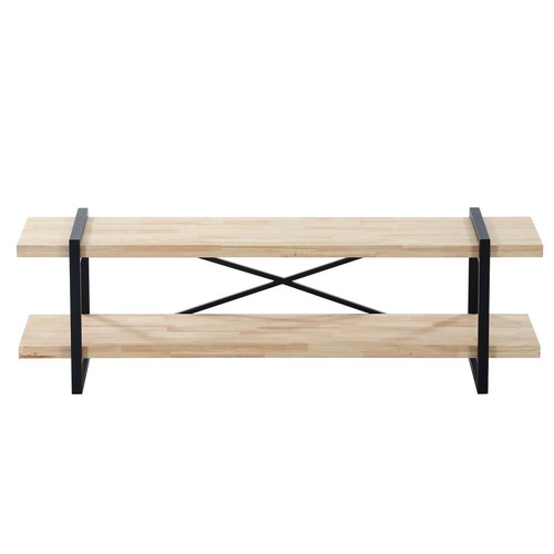 Modulo de salon comedor de TV industrial mueble Roble Salvaje y Negro, Plank - Imagen 3 de 7