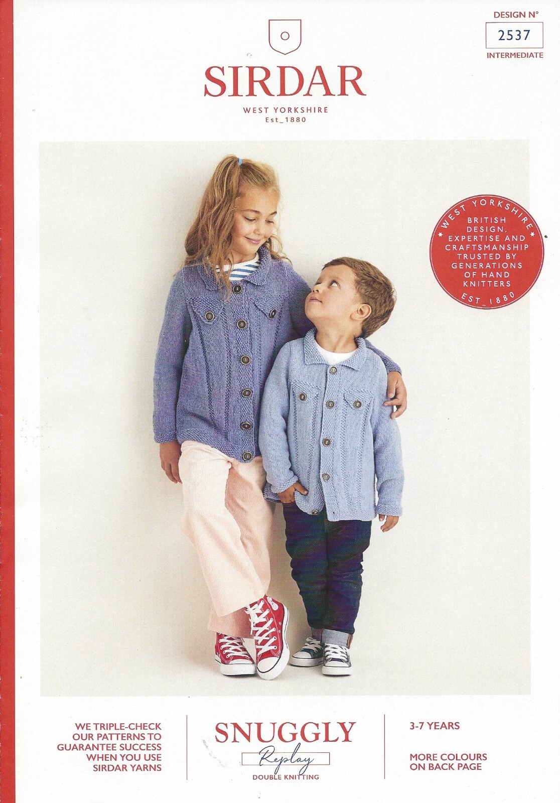 Sirdar Snuggly Replay  DK Knitting Pattern - 2537 Children's Cardigans
