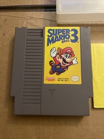 Super Mario Bros. 3 (Nintendo NES, 1990) Cartridge and Manual