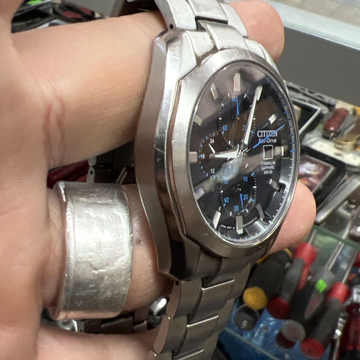 Citizen B612-S068452 Eco-Drive Titanium Sapphire WR100 Watch Citizen B612-S068452 Eco-Drive Titanium Sapphire WR100 Watch