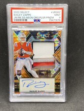 BAILEY ZAPPE 2022 PANINI SELECT ROOKIE RC 3 COLOR PATCH AUTOGRAPH 23/30 PSA 9