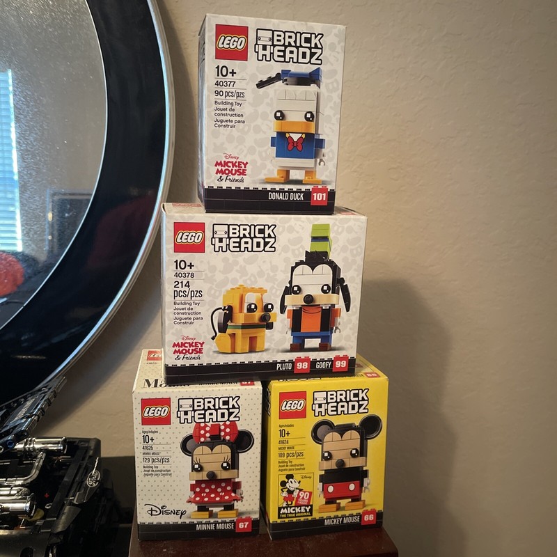 Lego Disney Brickheadz LOT Mickey Minnie Goofy Pluto Donald … YOU GET THEM ALL