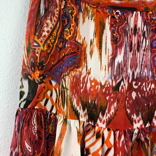Maxi Falda Boston Propia Parche Ikat Resort Vacacional Talla 2 Nueva Con Etiquetas - Imagen 5 de 11