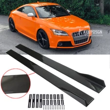 For Audi TT 2006-2019 79'' Carbon Fiber Side Skirt Extension Splitter Body Kit