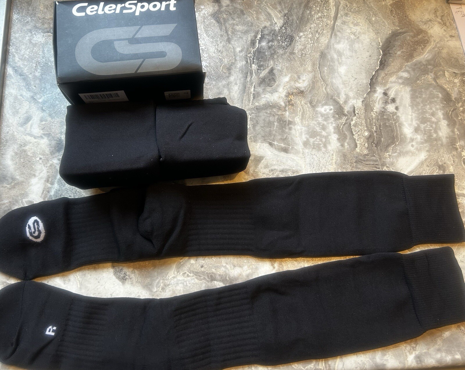 SAOLA Calze calcio CS Celersport taglia large 3 paia nuove con scatola srotolate solo per foto