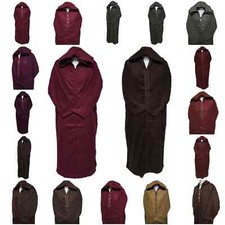 Size 52 Moroccan Wool Blend Hooded Long Sleeve Thobe Jubba Djellaba-Many Colours