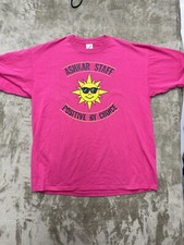Vintage Ashkar Staff Positive By Choice T-Shirt Pink XL Made In USA Jerseys