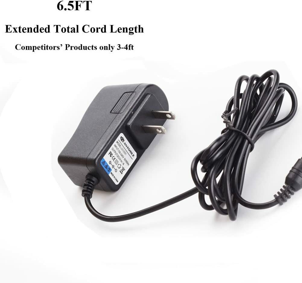 ANTOBLE 5V Volt 2A Amp 6.5ft Cord AC DC Adapter Power Charger Eton Grundig Mini
