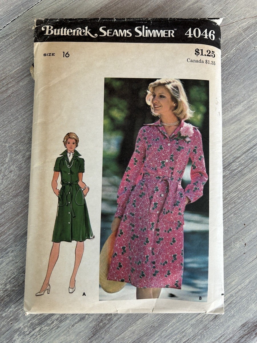 butterick shirt dress pattern Butterick Sewing Pattern B6974 Misses' Shirt Dress with Sleeve Variations by Palmer/Pletsch