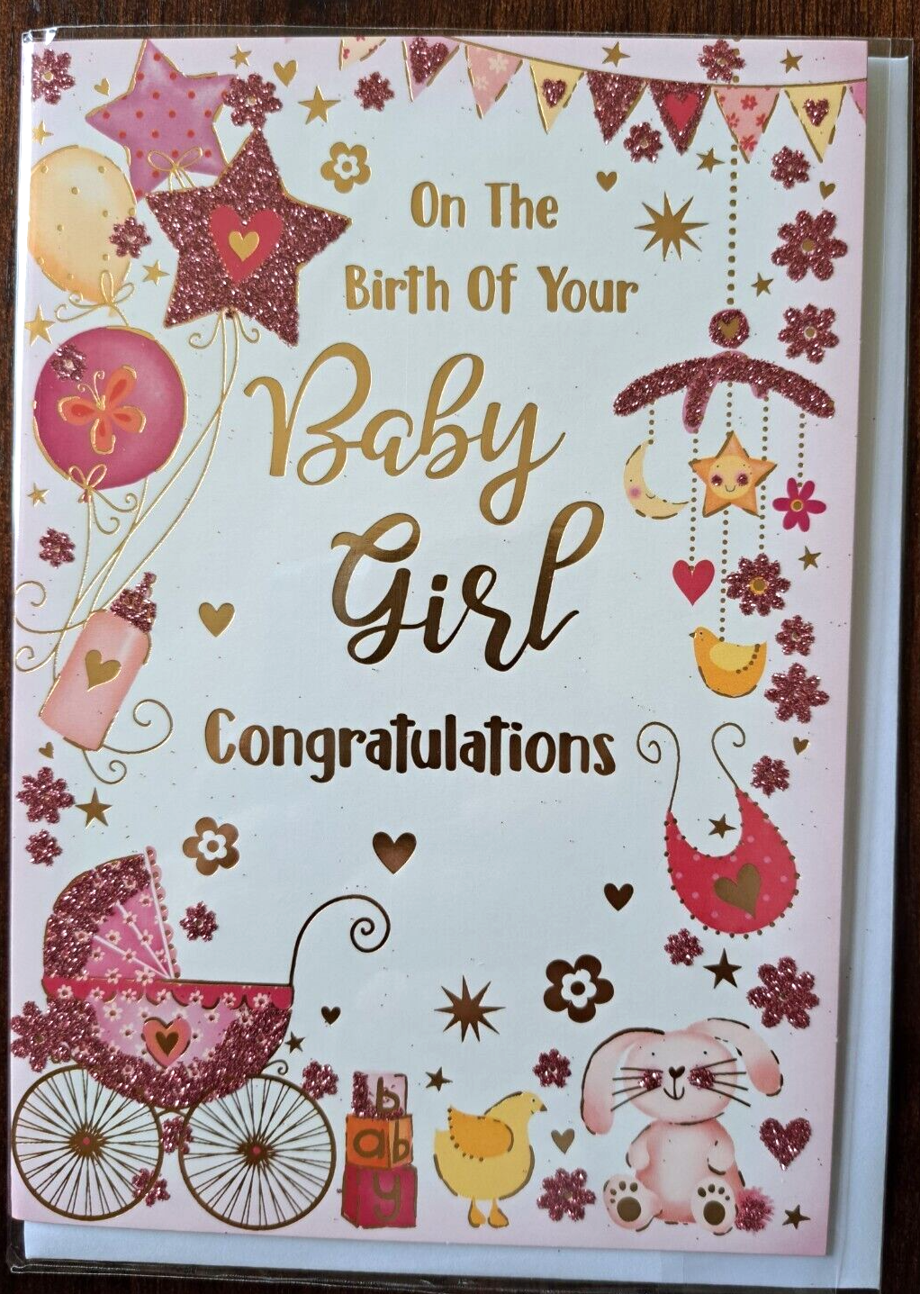 On The Birth Of Your Baby Girl Congratulations Card
