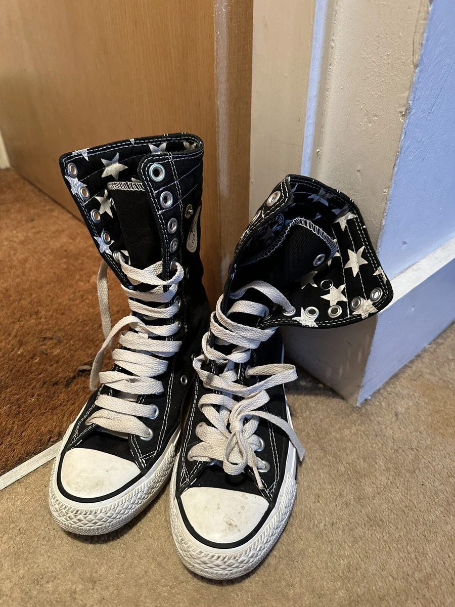 Size 5 black shop converse high tops