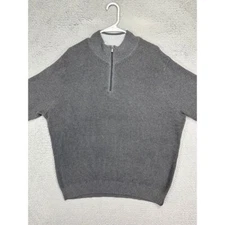 The Normal Brand Sweater Adult 2XL Grey Saint Louis Quarter Zip Pullover Mens