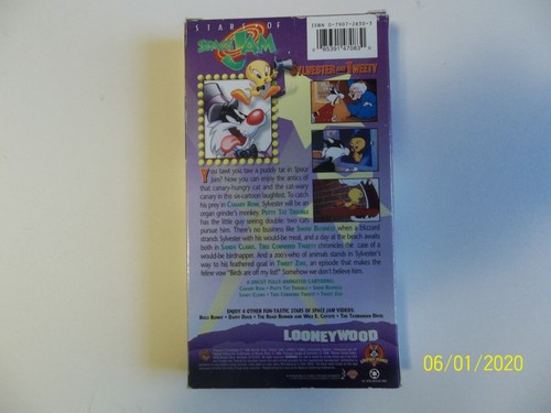 Stars of Space Jam - Sylvester and Tweety (VHS, 1996) - Picture 2 of 2