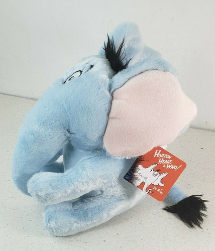 Kohl's Cares /Dr. Seuss Elephant "Horton" Character Plush Stuffed 12" Blue NEW - Picture 3 of 11