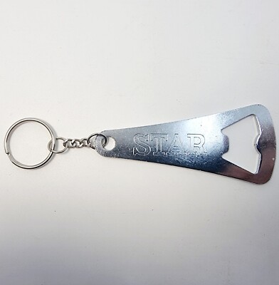 STERNMARKE BIERFLASCHE KORKENÖFFNER SCHLÜSSELANHÄNGER SOUVENIR 31/2'' Zoll LANG SELTEN VINTAGE