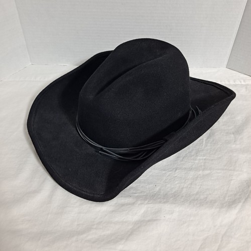 Stetson Cowboy Hat Men XL Black Band Crushable Rodeo Western Workwear USA READ