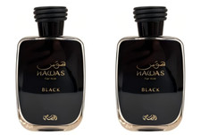 2Pcs Rasasi Hawas For Him Black for Men Eau De Parfum Spray 3.4 fl oz./100ml
