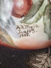 HOHENZOLLERN BEAUTIFUL HAND PAINTED CHERRIES  WATER PITCHER SIGNED & DATED 1905 — photo 5