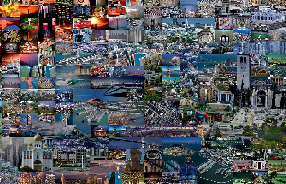 24x36 Art Poster; Stunning Golden Gate Mosaic, San Francisco, Wernher Krutein - Image 2 of 2