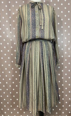 True Vintage zweiteiliges Rock Bluse Outfit Damengröße 10-12