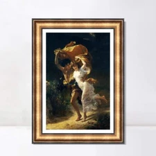 Framed Canvas Art Giclee Print The Storm by Pierre Auguste Cot 20"x28"