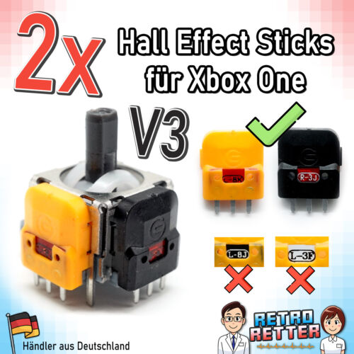 2 x Xbox One Hall Effect V3 aimant stick analogique manette dérift fix effet neuf - Photo 1/11