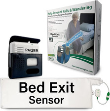 Wireless Bed Exit Alarm with Pager - Fall Prevention for Seniors