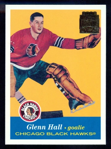 1957-58 Topps NHL Hockey #20 Glenn Hall HOF RC MINT Black Hawks Rookie Reprint