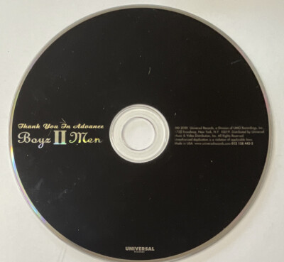 Thank You In Advance by Boyz II Men (CD, Dec-2000, Universal) DISC