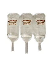 (3) VWR Glass 30mL Medium Fritted Buchner Filter Funnel 30mm 89000-430 B