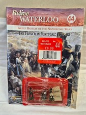 ISSUE 44 DEL PRADO RELIVE WATERLOO SET OF 3 PAINTED LEAD SOLDIERS DWA022 28MM