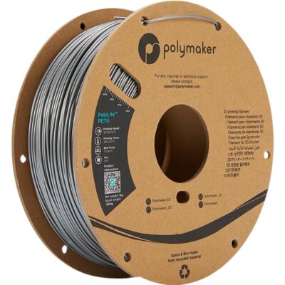 PETG Filament 1,75mm 1kg Polymaker PolyLite 3D Druck Silver