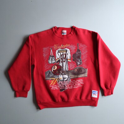 Vintage Nutmeg Mills NFL Washington Redskins Sweatshirt Made USA Mens Crewneck