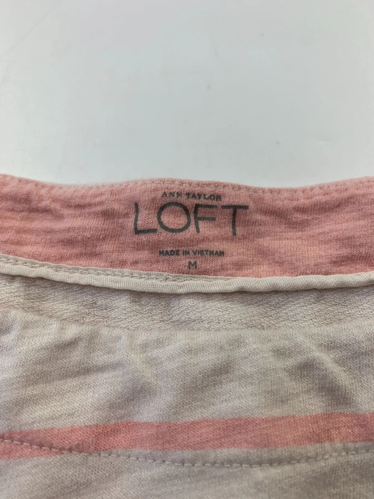 OFF WHITE Ann Taylor Loft Women's M Off White Pink Romper Dress