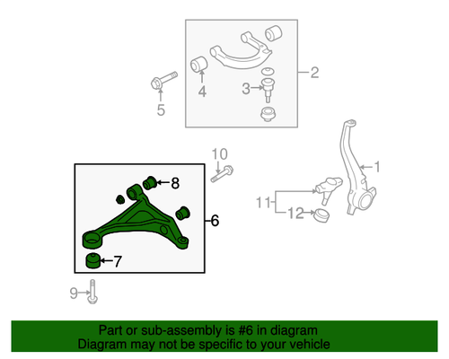 ⭐Genuine⭐ Front Lower Control Arm LH 545003L000 for Hyundai Azera 2006 - 2011 - Picture 5 of 5
